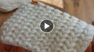 Super Easy Tunusian Knitting - Tunus İşi Çok Güzel Çok Kolay Örgü Modelinin Yapımı
