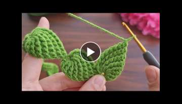 WOW Crocheted Leaves Lined Up İn Rows Turned Out Great LookWhat I Made From Knitted Leaves