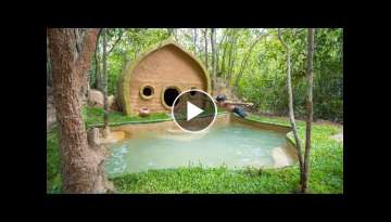 Build The Most Beautiful Swimming Pool Around Hobbit Villa by Ancient Skills
