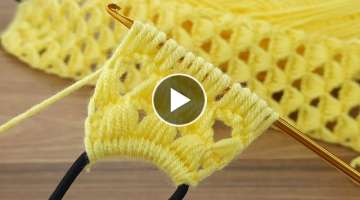 wow Very easy triangular sliced ​​Tunisian crochet hair band, detailed explanation of making