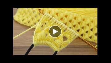 wow Very easy triangular sliced ​​Tunisian crochet hair band, detailed explanation of making