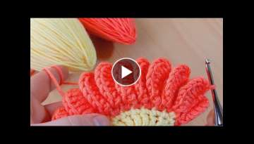 Do you want to make easy crochet flower step by step? Çok kolay tığ işi model