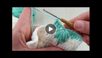 Super Easy Crochet Pattern Knitting - Çok Kolay Tığ İşi Örgü Deseni