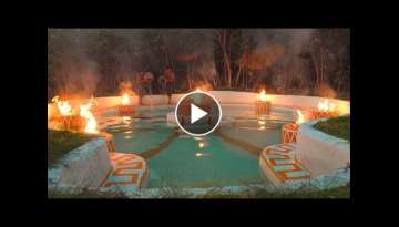 Build The Most Beautiful Swimming Pool for Primitive Villa House, Two Men Living Off The Grid