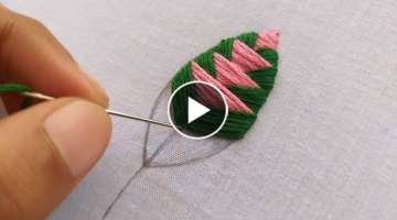 Amazing hand embroidery|latest leaf hand embroidery