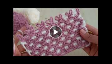 Super Easy Reversible Crochet Pattern Knitting - Çok Güzel Çift Taraflı Örgü Modeli