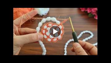 Wow Super easy, very useful crochet beautiful motif crochet coaster supla bardak altlığı yapı...
