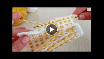 How to tunusian crochet knitting - Çok kolay tunus işi yelek battaniye modeli