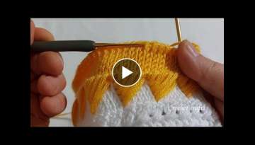Görünce hayran kalacağınız Tunus işi muhteşem bir model #Crochet #knitting #Tunusian #patt...
