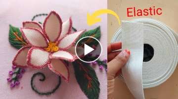 Elastic flower design|latest hand embroidery with elastic
