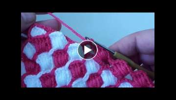 Süper easy knitting crochet baby blanket -harika bir örgü modeli