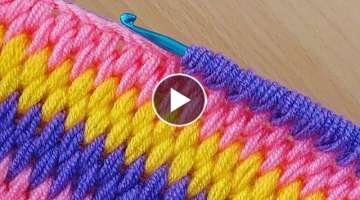 Super easy crochet tunisian knitting/Tunus işi kolay örgü modeli