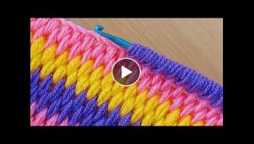 Super easy crochet tunisian knitting/Tunus işi kolay örgü modeli