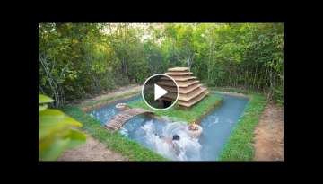 Build Swimming Pool Around Underground Temple House by Ancient Skill