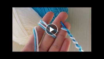 How to tunisian crochet knitting - Tunus işi çok kolay örgü battaniye yelek modeli