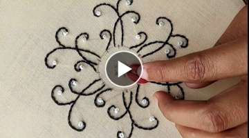 Most beautiful flower with new trick|hand embroidery|latest hand embroidery