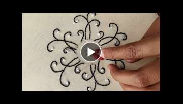 Most beautiful flower with new trick|hand embroidery|latest hand embroidery