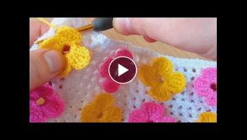 DAZZLING super easy crochet flower pattern