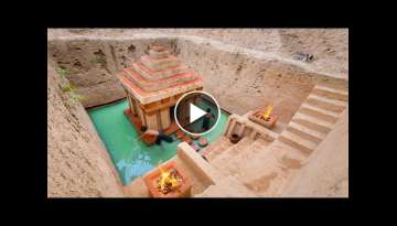 How to Build Underground Pyramid Mansion Around Swimming Pool Moat