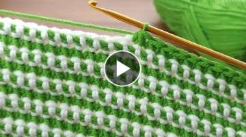 Fantastic two color Super Easy Crochet Baby Blanket For Beginners online Tutorial #crochetblanke...