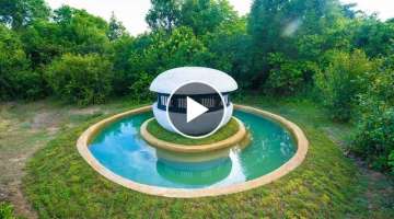 Amazing! Two Men Built The Most Incredible Swimming Pool Around UFO Villa House