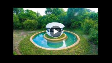 Amazing! Two Men Built The Most Incredible Swimming Pool Around UFO Villa House