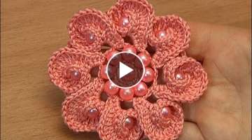 SUPER BEAUTIFUL Crochet FLOWER/Crochets FAST, looks GREAT/Author's design with CURLIES