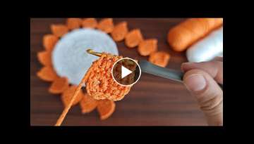 INCREDIBLE Super easy How to crochet a coaster supla Çok Kolay Tığ İşi Supla Bardak Altlığ...