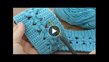  Very easy Tunisian crochet chain very stylish hair band making #crochet