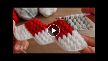 Super Easy Tunusian Knitting - Tunus İşi Çok Güzel Çok Pratik Örgü Modelinin Yapımı