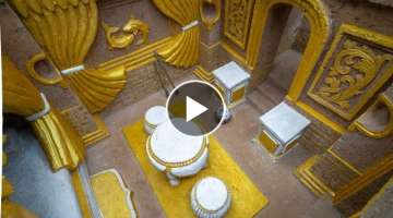 The Most Beautiful Underground Gold Castle Villa House Build by Ancient Skills