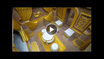 The Most Beautiful Underground Gold Castle Villa House Build by Ancient Skills