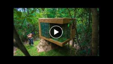 Build Mini Jungle Bamboo Villa on Termite Mound By Ancient Skills