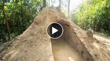 JungleSurvival Build The Most Secret Tunnel House in The Wild