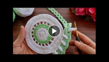 Super beautiful motif crochet coaster , table mat , pot coaster knitting supla model.