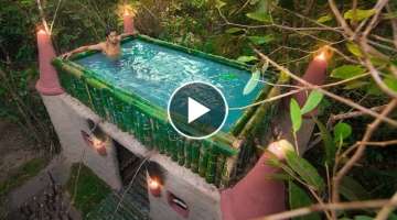 Building Most Beautiful Bamboo Swimming Pool On The Cob Castle Villa