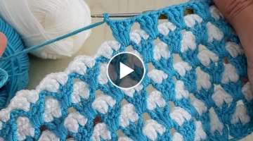 Super Easy Crochet Pattern Knitting _ Tığ işi çok kolay örgü modeli