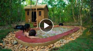 Girls Building The Most Beautiful Dream Home with Mini Pool