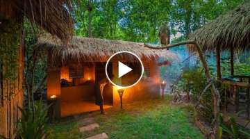 Build the Most Beautiful Kitchen Near Jungle Villa by Ancient Skills