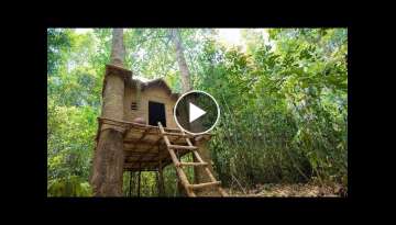 Build The Most Beautiful Epic Tree house in Deep Jungle by Ancient Skill