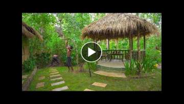 Build The Most Beautiful Bamboo Sitting Room Near Bamboo Villa