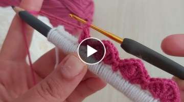 Amazing Easy Crochet Flower - Kalem ile Yapılan Bu Çiçekleri Cok Seveceksiniz