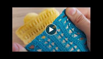 How to Crochet Easy Knitting - Tig işi Şahane Örgü Modeli