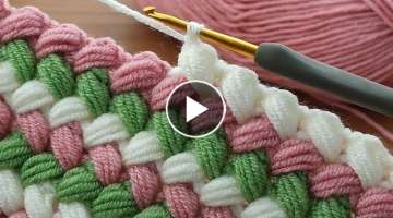  3 D a wonderfulll crochet model Very easy baby blanket crochet pattern explanation