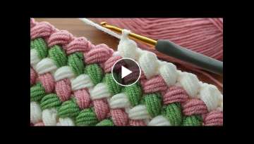  3 D a wonderfulll crochet model Very easy baby blanket crochet pattern explanation