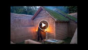 She Builds The Most Beautiful Underground Grass Roof House using Ancient skills