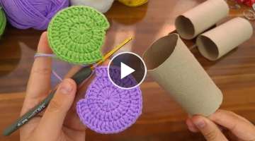 Wow INCREDIBLE IDEA Look what I did with the TOILET PAPER found in the TRASH! CROCHET RECYCLE DI...