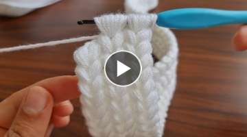 Super Easy Tunusian Knitting - Tunus İşi Çok Kolay Şahane Örgü Modeli
