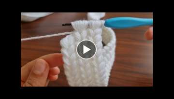 Super Easy Tunusian Knitting - Tunus İşi Çok Kolay Şahane Örgü Modeli