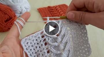 Super Fishbone Pattern Crochet Knitting - Balık Kılçığı Desenli Yelek Örgü